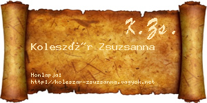 Koleszár Zsuzsanna névjegykártya